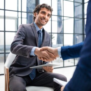 handshake during job interview