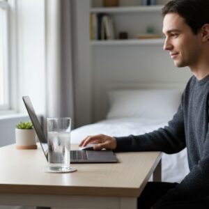 Person doing remote work