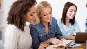 Adults learning spanish